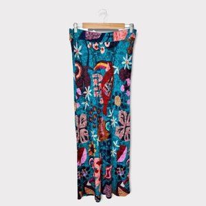 Farm Rio Anthropologie Gabriela Knit Tropical Printed Maxi Skirt Size S NWT